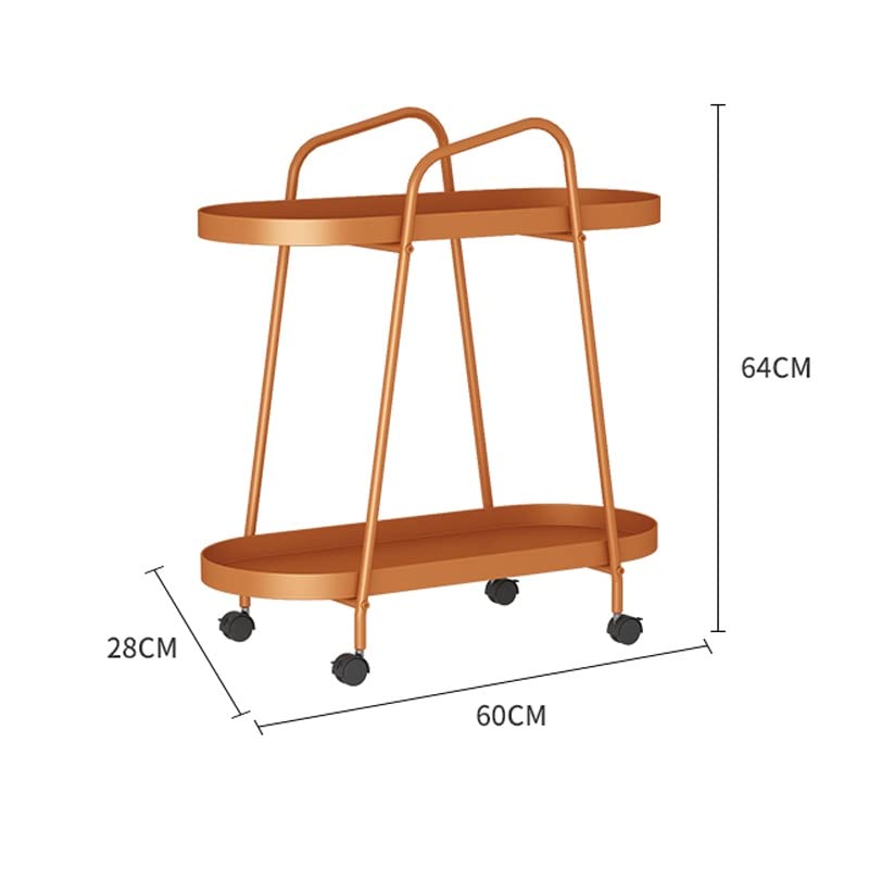 JJZXD Wheeled Trolley Side Cabinet Mobile Coffee Table Living Room Sofa Small Bedside Table Office Balcony Outdoor Furniture (Color : White-space