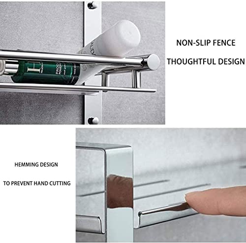 Towel Rail Bathroom Wall Mounted 304 Stainless Steel Towel Rack Holder With Towel Bar Storage Shelf Hook Rack For Bathroom Hotel Kitchen(Size : 5
