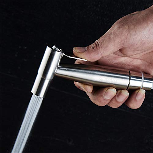 Handheld Bidet Sprayer Head Stainless Steel Bathroom Bidet Spray Toilet Faucet Sprayer for Shower Bathroom Douche Shattaf Hygiene Toilet Cloth Di
