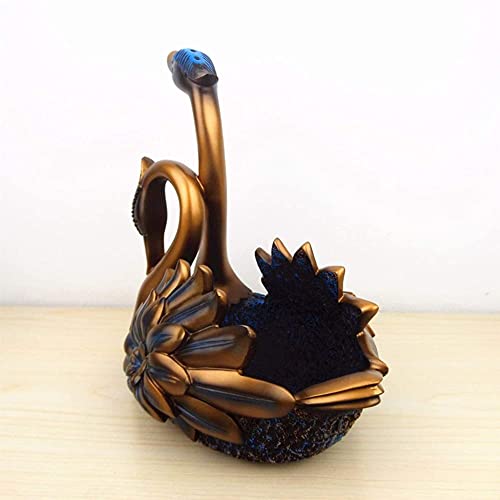 PIBM Stylish Simplicity Double Swan Wine Rack Bronze Continental Home Desktop Porch Bar Decorations Living Room Wine Cabinet Decoration Creative