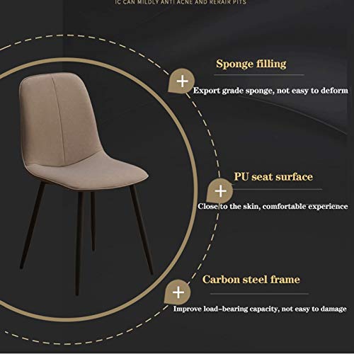 Modern Kitchen Dining Room Chairs Faux Matte Suede Leather Dining Chairs For Living Room Terrace Office Kitchen Lounging (Color : Grey)