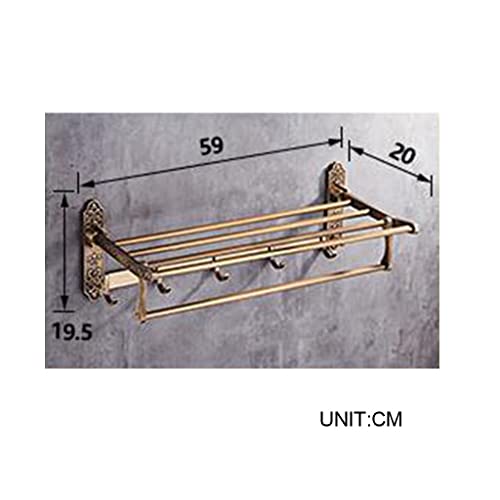 HIGOH Towel Racks,Bathroom Towel Rack Wall Mounted Towel Holder,Bathroom Accessories,Aluminum Carved Bath Hardware Towel Rack,Towel Holder