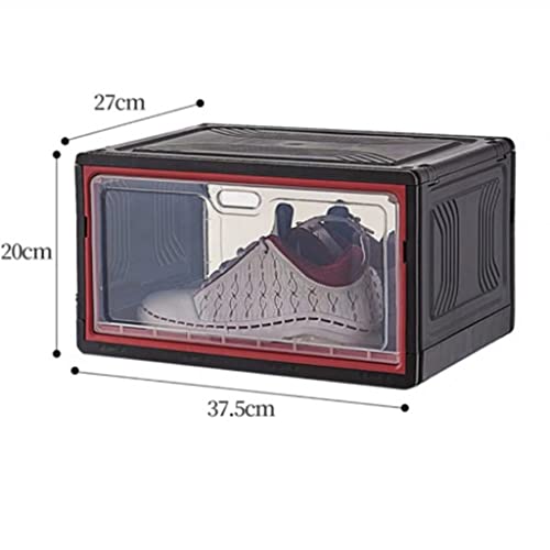 SDFGH Shoe Box Drawer Dormitory Shoe Organizer Shoe Cabinet Folding Space Saving Shoe Cabinet (Color : Argento, Size : 27 * 20 * 37.5cm)