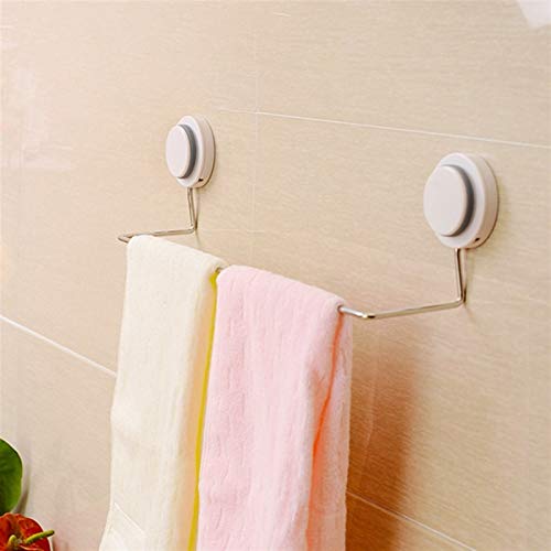 HIGOH Towel Rack Towel Holder Towel Bars Bath Towel Hook Rail Wall Mounted Sucker Kitchen Hanging Rod Long Stainless Steel Holder Towel Bar Bathr