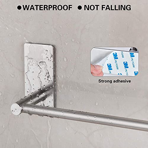 Self Adhesive Towel Rail Stainless Steel Kitchen Towel Holder 30 cm / 11.8 Inches Wall Mounted Clothes Rail Towel Holder Stick on Tiles Kitchen T