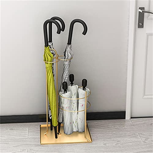LSDJGDDE Metal Umbrella Stand Nordic Household Umbrella Storage Bucket Hotel Lobby Storefront Umbrella Stand (Color : Argento, Size