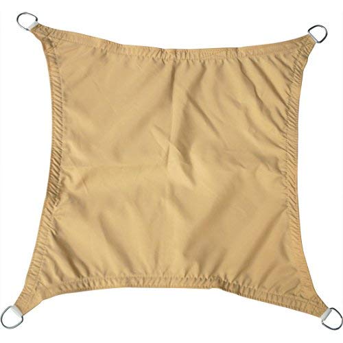 Greenbay Sand Patio Anti-UV Shade Sail - 3x3m Square - Gazebo Sail Awning Canopy