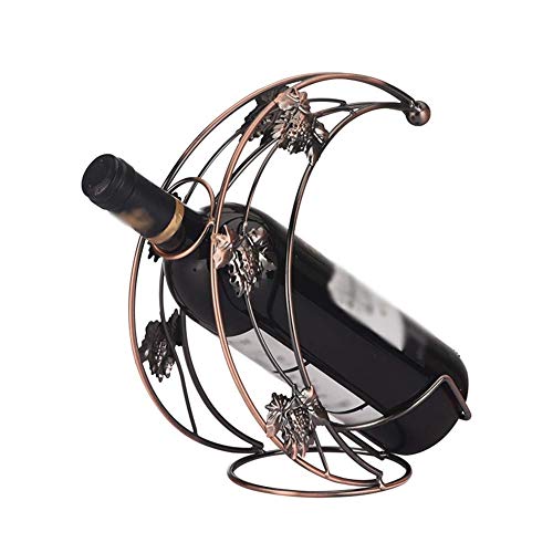 NEOCHY Household Wine Cup Rack Creative Wine Rack Decorative High-Legged Wine Decoration Upside-Down Wine Bottle Rack European Wine Rack, Crescen