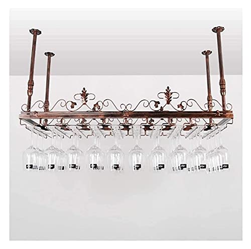 SUCHETA Hanging Wine Rack with Glass Holder and Shelf, European Upside Down Wine Glass Rack Hanging, Bar Wine Glass Rack Wine Glass Rack, Bar Win