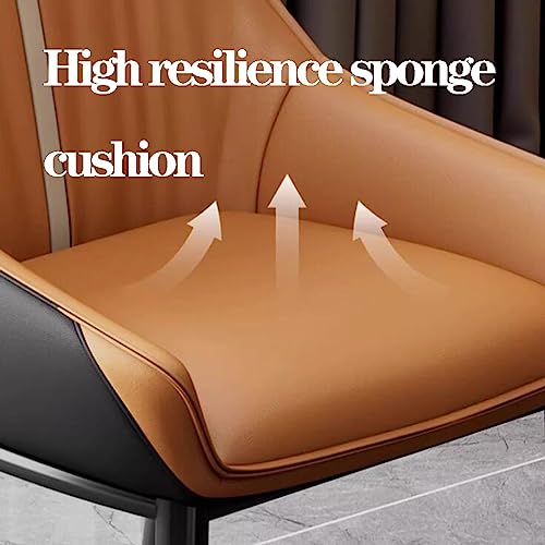RILOOP Modern Dining Chairs Pu Upholstered Kitchen & Dining Room Chairs Leather Mid Century Modern Chairs with Metal Chair Legs,Loads up to 136Kg