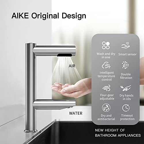 ARWIC Hand Dryer, 2 In 1 Commercial Air Hand Dryer with Intelligent Temperature Control, Double Net Filter, Automatic Hands Washing and Drying Dr