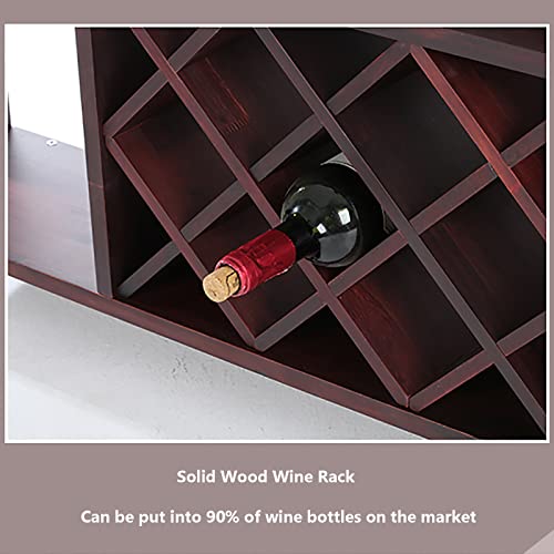 EYLINK Wall-Mounted Wine Rack, Wooden Wall Hanging Wine Rack, 3-Layers Wall Wine Rack, Wall Mounted Wine Cabinet With Stem Holder, Freestanding D
