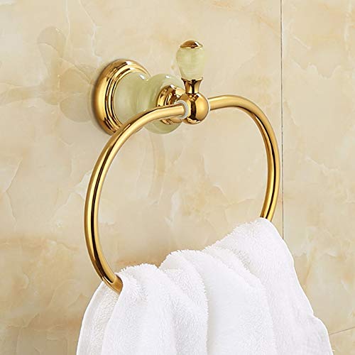 LIUZH Oval Towel Ring Antique Brass Hanger Hand Towel Holder for Bathroom Kitchen Accessories Wall Mounted