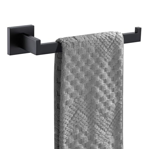 Matte Black Towel Bar Hand Towel Holder Towel Rack Towel Ring Bathroom Hardware Accessories Stainless Steel Wall Mounted