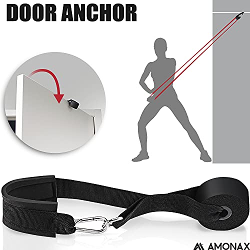 Amonax Assisted Pull Up Band Set Strength Training Equipment Attachment Resistance Bands Men, Home Gym Fitness Workout Power Bands, Long Loop Ass