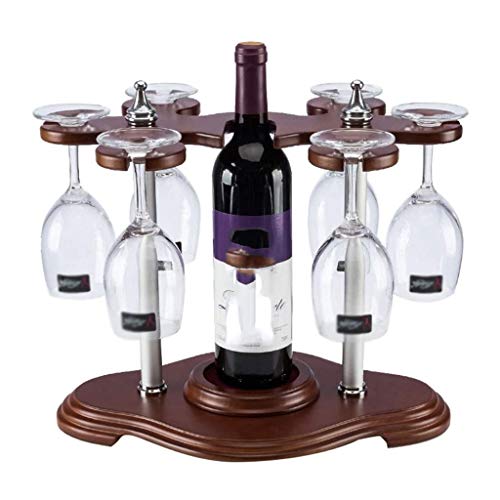 LIUZH European Style Wooden Wine Rack, Wine Glass Rack Display Creative Decoration Wine Bottle Rack