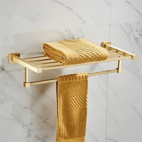 HIGOH Towel Racks,Bathroom Towel Rack Wall Mounted Towel Holder,Bathroom Accessories Towel Rack,Towel Shelf,Towel Holder,Brushed Matt Bathroom Ha