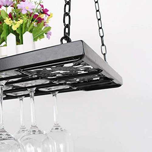 EYLINK Wine Racks,Ceiling Industrial Hanging Wine Glass Racks Stemware Holder Adjustable Height Decoration Shelf