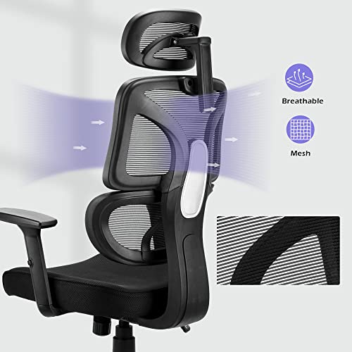 Play haha.Back Friendly Office Chair Ergonomic Desk Chair Swivel Chair With Adjustable Lumbar Support Headrest And Armrest Height Adjustment and