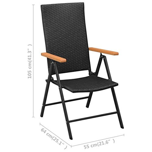 DLOETT Stackable Garden Chairs 2 Pcs Resin Weave Garden Set Outdoor Furniture Easy Assembly (Color : D, Size : Talla �nica)