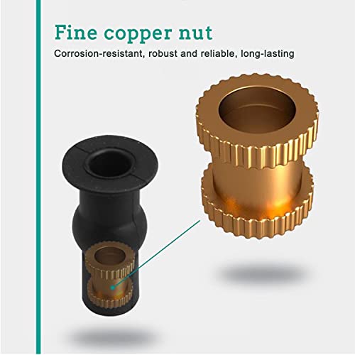 Quick Release Toilet Seat Fixings, Universal Toilet Seat Top Fittings, Quick Release Toilet Seat Hinges for WC Toilet Blind Holes (2 Pack)