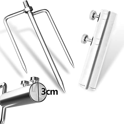 Mikytoper Umbrella Stand Anchor with 3 Spikes, Heavy Duty Metal Parasol Base, Outdoor Umbrella Steel Anchor for Beach Grass Sand