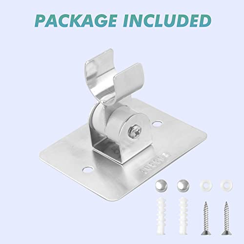 Adhesive Handheld Shower Head Holder Stainless Steel Showerhead Bracket Adjustable Shower Spray Holder Wall Mount Shower Wand Holder Universal Dr