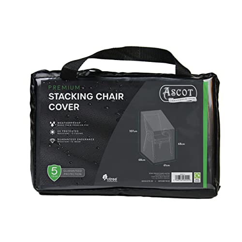 Ascot Premium Stacking Chair Cover - 61 X 68 X 68/107 (H) cm Modern Grey