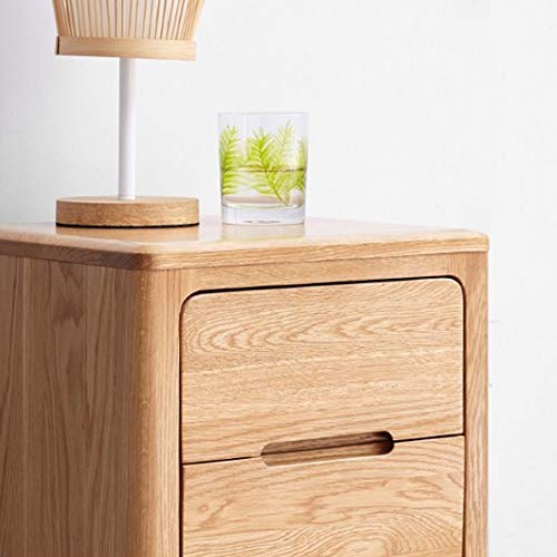 JYDQM All Solid Wood Bedside Table, Minimalist Bedroom Minimalist Storage Cabinet