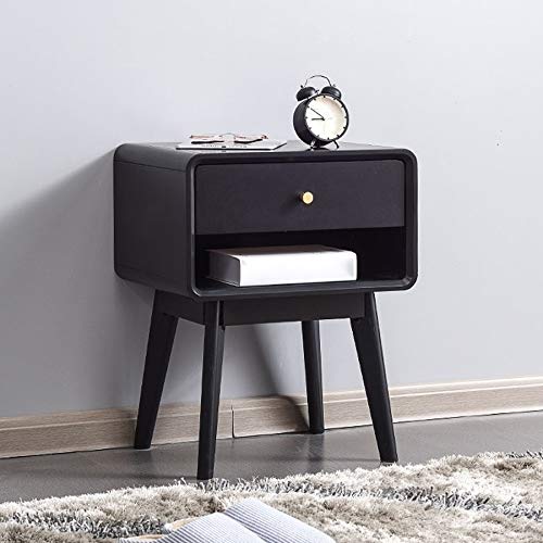 JYDQM Nordic Solid Wood Bedroom Bedside Table, Household Log Simple Bedside Table