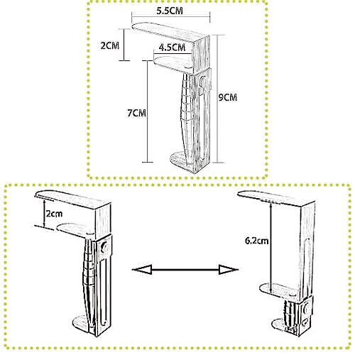 Misounda 6 piece tablecloth clips stainless steel 9x5.5cm with spring adjustable tablecloth clamps, tablecloth holders table cover holder tablecl