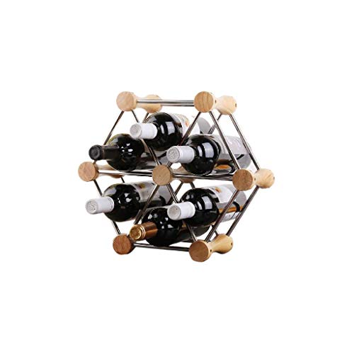 DLOETT Solid Wood Wine Rack- Solid Wood Wood Color Freely Assembled Strong Bearing Capacity Strong and Durable Can Put of Wine Variety Creative W