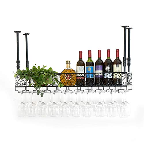 Ceiling Wine Rack Stylish Simplicity Down Simple Style Multi-Function Living Room Creative Display Storage Wine Rack -Restaurant Kitchen Bar Floa