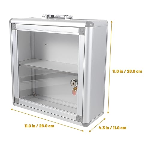 LALAFINA First Aid Medicine Storage Box Metal Medicine Case Household Medicine Cabinet Family Emergency Kit Box For Travel Car Home