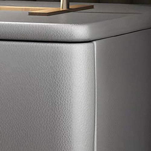N/A Minimalist Bedside Table Leather Art Storage Cabinet, Bedroom with Drawer Bedside Table