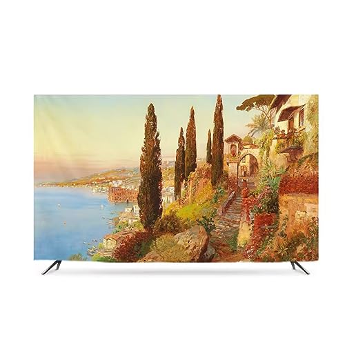 Qvo TV Universal Protectors Indoor/Outdoor For Smart TV Polyester Elastic Stretchable Outdoor TV Cover Dustproof 32/43/50/55 Inch Etc Multiple Si