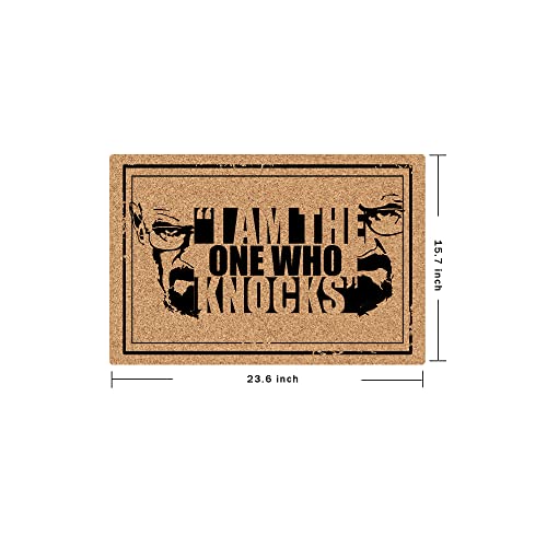 NICESIR Welcome Mat I Am The One Who Knocks Funny Doormat for Home Entrance (23.6 X 15.7 inch) Fabric Top with Rubber Back Doormat for Front Door