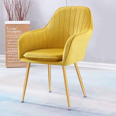 Modern Kitchen Dining Room Chairs Living Room Kitchen Velvet Dining Chairs With Arms Rest Back Support Golden Metal Legs (Color : Dark grey)