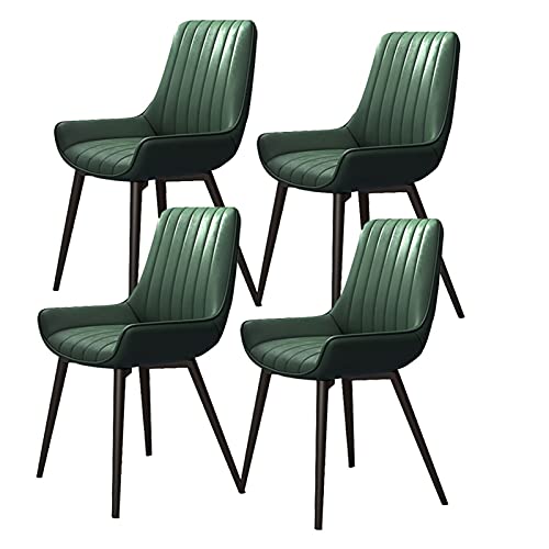 Kitchen Dining Room Furniture Chairs Dining Chairs Set Of 4 Modern Upholstered Kitchen Chairs Water Proof Leather Side Chair with Metal Legs for
