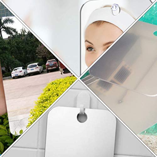 Lurrose 2Pcs Shower Shaving Mirror Lightweight Portable Fog Free Mirror Wall Hanging Small No Fog Makeup Mirror for Women Men