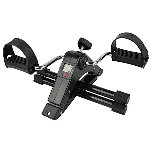 N/A Folding Mini Stepper Portable Bike Pedal LCD Indoor Home Exerciser Bike Fitness Equipmrnt Leg Arm Lose Weight Exercise Machine