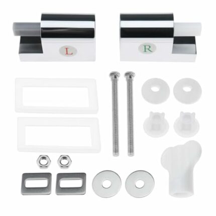 1 Set Toilet Seat Hinges Left & Right Soft Close Toilet Seat Fittings Accessories Compatible with Duro Toilet Seat with Soft-Close Mechanism