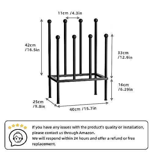 pickpiff Free Standing Shoe Racks - Black Metal Boot Rack, Shoe Organizer for Dorm Room, Closet, Entryway, Bedroom, Patio Outdoor, Hallway, Black