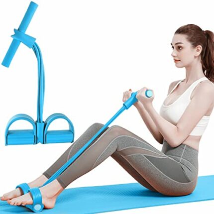 Multi-Function Tension Rope,Tube Resistance Bands with Handles,Sit Up Exercise Equipment Home Gym Tummy Trimmer