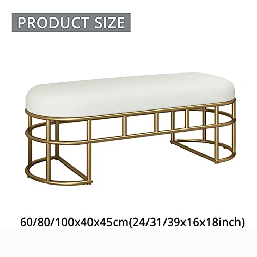 Multifunction Bedroom Bench Dining Bench Storage Bench Home Decor,Modern Entryway Bench with Golden Base,Comfy Velvet Upholstered Bench Shoe Benc