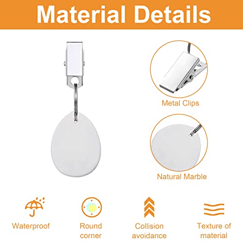 Morobor Tablecloth Weights Hangers, 12pcs Table Cover Weights with Stainless Steel Clip for Outdoor Family Dinner Garden Party Wedding Camping Pi