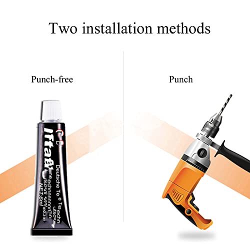 Black Towel Rack No Drill Towel Holder Stainless Steel Towel Rail Self Adhesive Wall Mounted For Bathroom Toilet,B,60cm