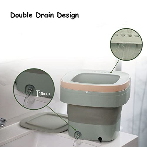 XYZMDJ Folding Washing Machine Portable Small Household Wash Underwear Panties Socks Washing Machine Shoes Machine (Color : Purple)