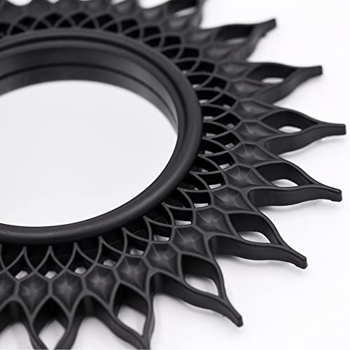 OIGUMR 3 Pack Black Mirror for Wall Small Mirrors Decorative Mirrors Round Mirrors Wall Decor 9.9x9.9 inch (01 Black)