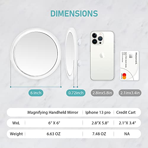 MIYADIVA Magnifying Mirror,30X Magnifying Mirror with Suction Cups,Magnifying Makeup Mirror,30X Travel Magnifying Mirror,Suitable for bedroom,bat